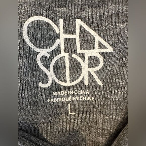 Chaser Gray Sleeveless Top with Colorful Peace Sign Size L - Picture 9 of 12